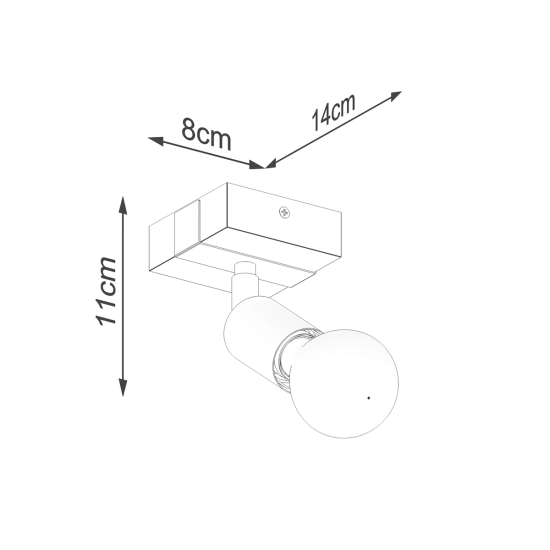 Kinkiet ZUCA czarny SL.1295 SOLLUX LIGHTING