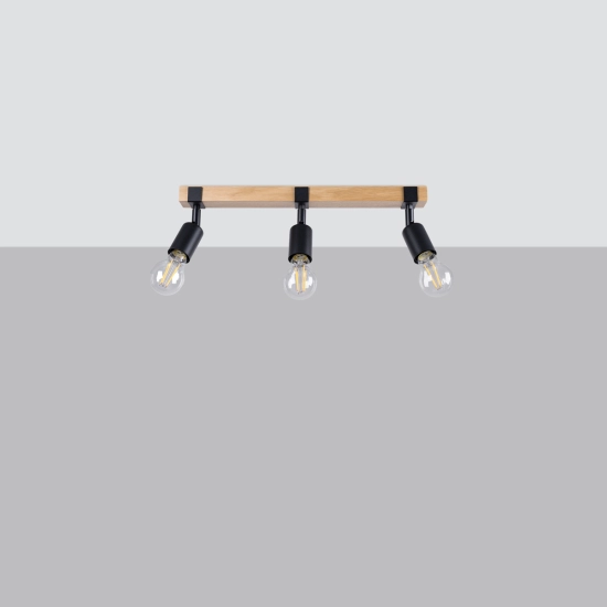 Plafon ZUCA 3 czarny SL.1297 SOLLUX LIGHTING