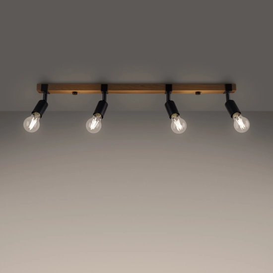 Plafon ZUCA 4 czarny SL.1298 SOLLUX LIGHTING