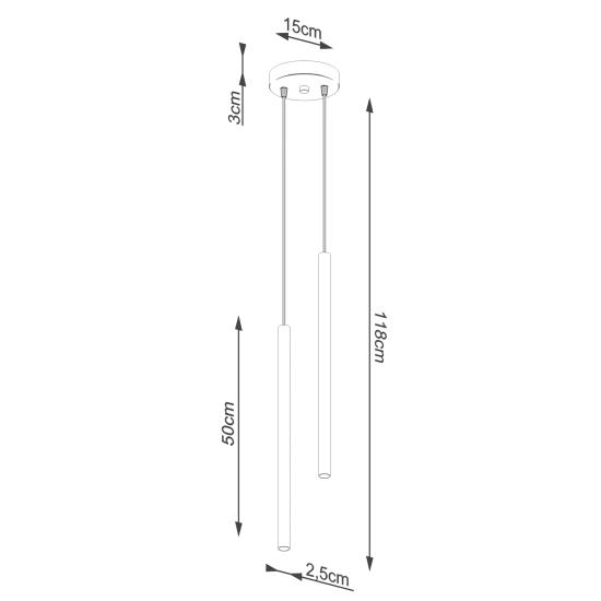Lampa wisząca PASTELO 2 czarna SL.1304 SOLLUX LIGHTING