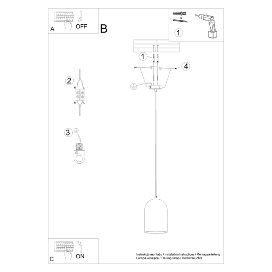 Lampa wisząca NIMIS SL.1306 SOLLUX LIGHTING