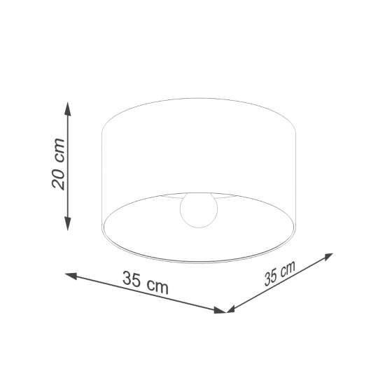Plafon TELESTO biały/ciemny brąz SL.1392 SOLLUX LIGHTING