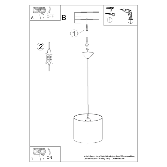 Lampa wisząca KITTY 30 SL.1420 SOLLUX LIGHTING
