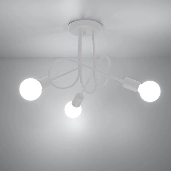 Żyrandol LOOP 3 biały SL.1431 SOLLUX LIGHTING