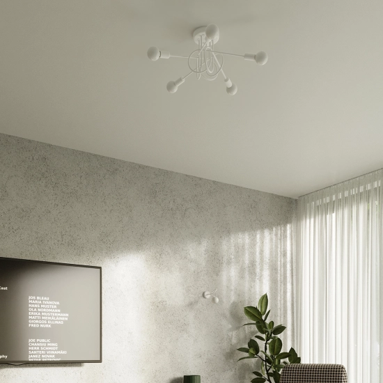 Żyrandol LOOP 5 biały SL.1432 SOLLUX LIGHTING