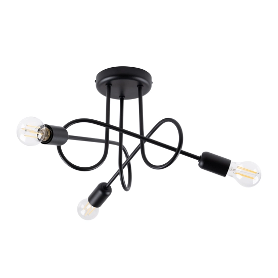 Żyrandol LOOP 3 czarny SL.1434 SOLLUX LIGHTING