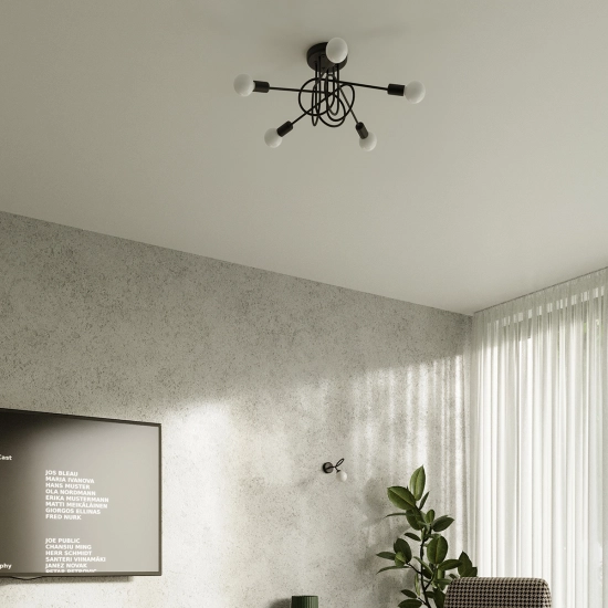 Żyrandol LOOP 3 czarny SL.1434 SOLLUX LIGHTING