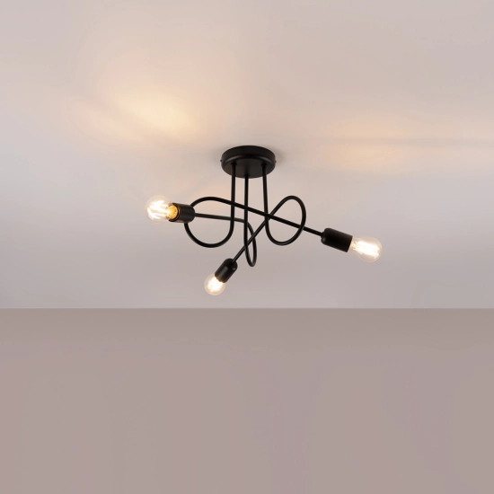 Żyrandol LOOP 3 czarny SL.1434 SOLLUX LIGHTING
