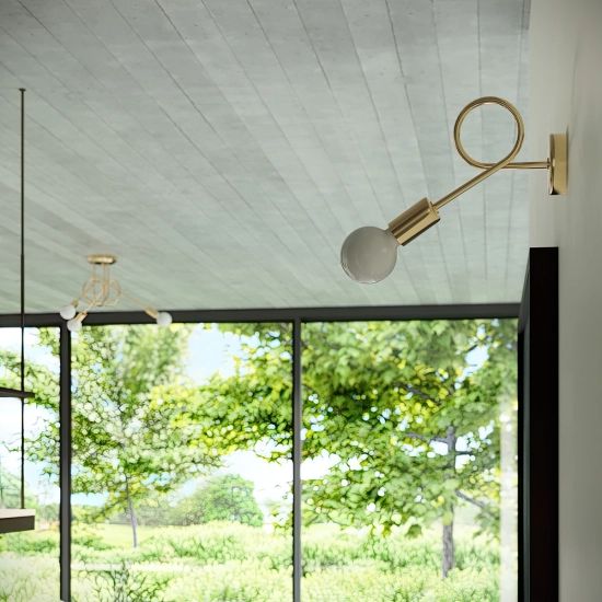 Żyrandol LOOP 5 złoty połysk SL.1438 SOLLUX LIGHTING