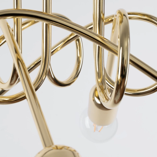 Żyrandol LOOP 5 złoty połysk SL.1438 SOLLUX LIGHTING