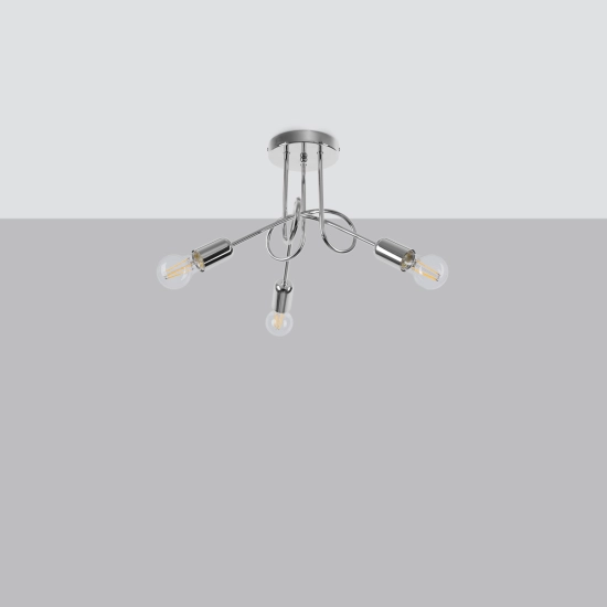 Żyrandol LOOP 3 chrom SL.1440 SOLLUX LIGHTING