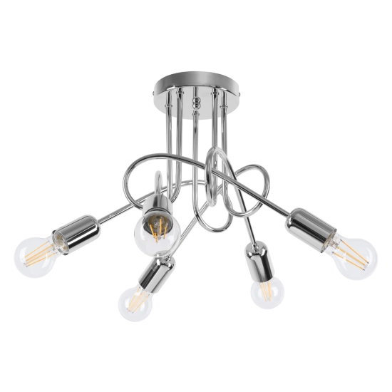 Żyrandol LOOP 5 chrom SL.1441 SOLLUX LIGHTING