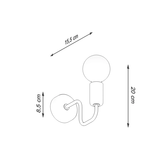 Kinkiet VECTOR czarny SL.1445 SOLLUX LIGHTING