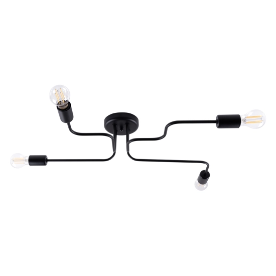 Żyrandol VECTOR 4 czarny SL.1446 SOLLUX LIGHTING