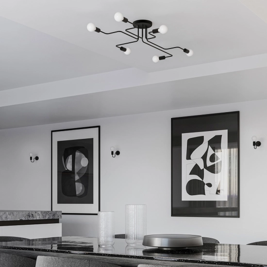Żyrandol VECTOR 4 czarny SL.1446 SOLLUX LIGHTING