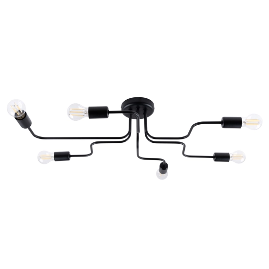 Żyrandol VECTOR 6 czarny SL.1447 SOLLUX LIGHTING