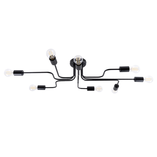 Żyrandol VECTOR 8 czarny SL.1448 SOLLUX LIGHTING