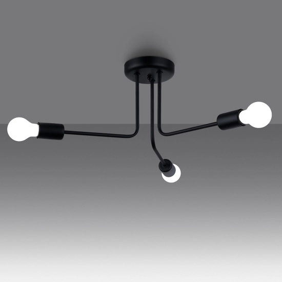 Żyrandol NORAH 3 czarny SL.1450 SOLLUX LIGHTING