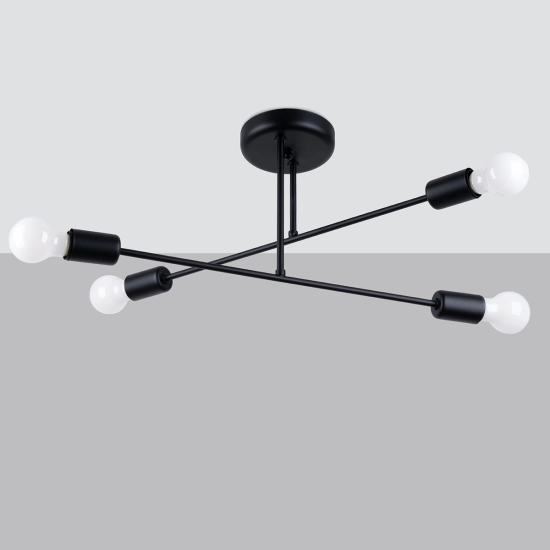 Żyrandol NORAH 4 czarny SL.1451 SOLLUX LIGHTING