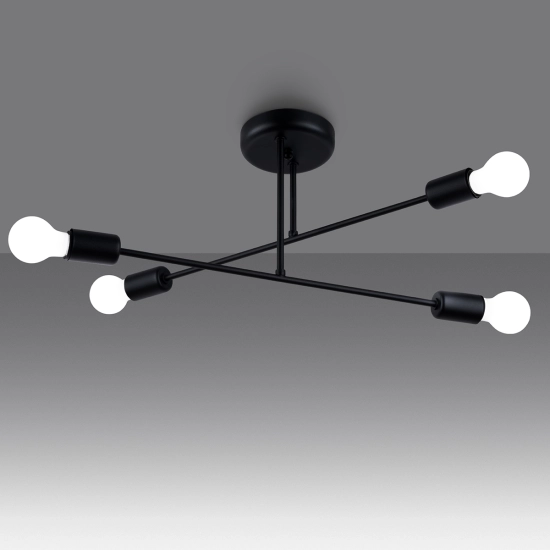 Żyrandol NORAH 4 czarny SL.1451 SOLLUX LIGHTING
