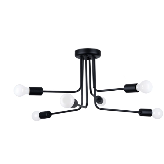 Żyrandol NORAH 6 czarny SL.1452 SOLLUX LIGHTING