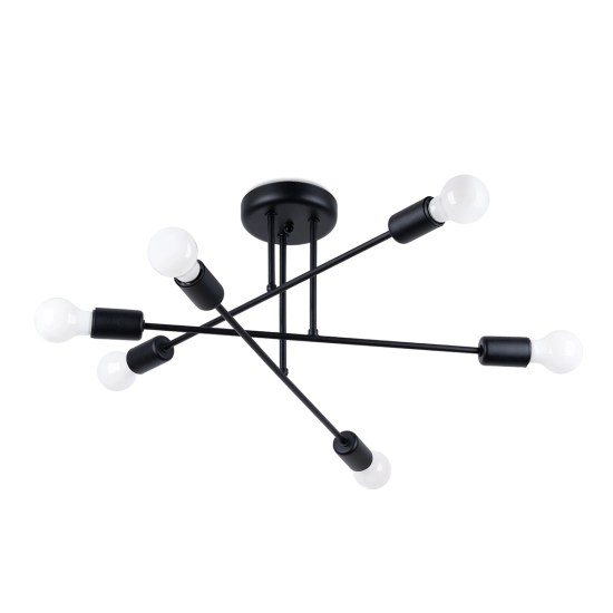 Żyrandol NORAH 6R czarny SL.1453 SOLLUX LIGHTING