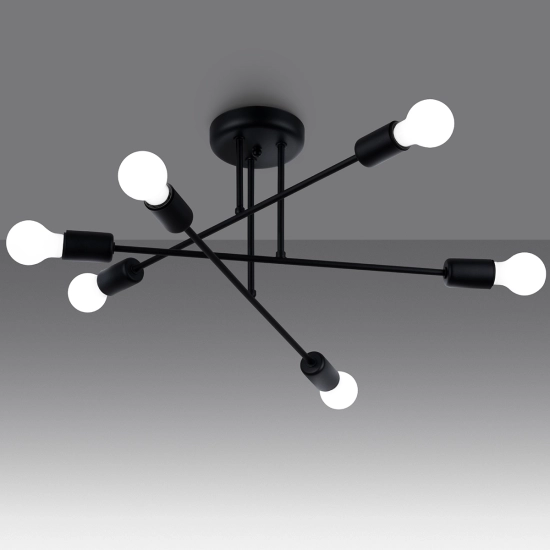 Żyrandol NORAH 6R czarny SL.1453 SOLLUX LIGHTING