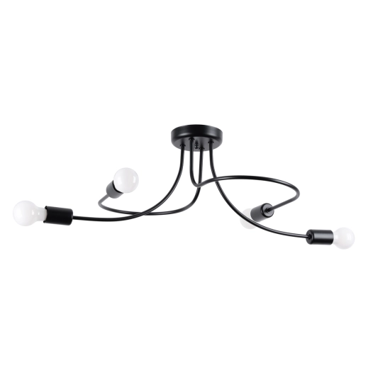 Żyrandol LEVAR 4 czarny SL.1455 SOLLUX LIGHTING