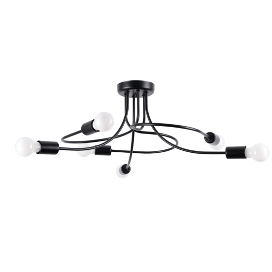 Żyrandol LEVAR 6 czarny SL.1456 SOLLUX LIGHTING