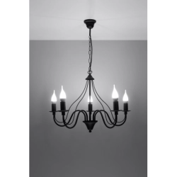 Lampa Wisząca MINERWA 5 Czarny SL.0218 SOLLUX LIGHTING