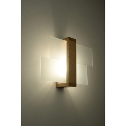 Kinkiet FENIKS 1 w kolorze naturalnego drewna SL.0077 SOLLUX LIGHTING