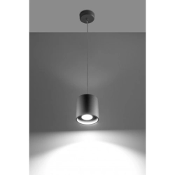 Okrągła lampa wisząca Orbis Szary walec SL.0052 SOLLUX LIGHTING