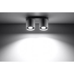 Plafon podwójny Orbis 2 Szary walec SL.0055 SOLLUX LIGHTING