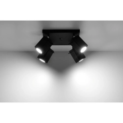 Plafon MERIDA 4 czarny SL.0102 SOLLUX LIGHTING