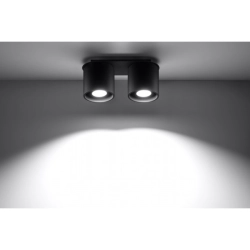 Plafon podwójny Orbis 2 Czarny SL.0054 SOLLUX LIGHTING