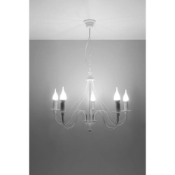 Lampa Wisząca MINERWA 5 Biały SL.0214 SOLLUX LIGHTING