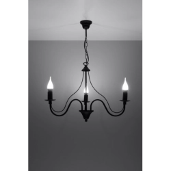 Lampa Wisząca MINERWA 3 Czarny SL.0217 SOLLUX LIGHTING