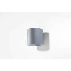Okrągła lampa ścienna kinkiet Orbis Szary walec SL.0049 SOLLUX LIGHTING