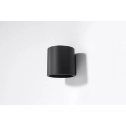 Okrągła lampa ścienna kinkiet Orbis Czarny walec SL.0048 SOLLUX LIGHTING