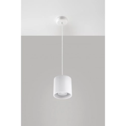 Okrągła lampa wisząca Orbis Biały walec SL.0053 SOLLUX LIGHTING
