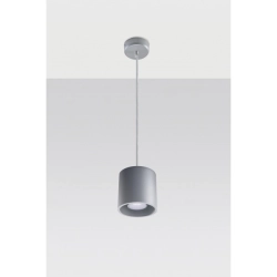 Okrągła lampa wisząca Orbis Szary walec SL.0052 SOLLUX LIGHTING