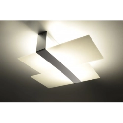 Plafon MASSIMO Chrom Mleczne Szkło SL.0188 SOLLUX LIGHTING