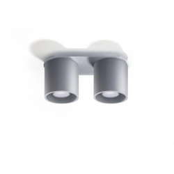 Plafon podwójny Orbis 2 Szary walec SL.0055 SOLLUX LIGHTING