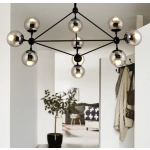 Lampa wisząca ASTRIFERO-10 bursztynowo czarna 91 cm ST-9047-10 Step into design