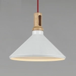Lampa wisząca NORDIC WOODY biało-drewniana 35 cm ST-5097B Step into design