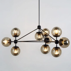Lampa wisząca ASTRIFERO-10 bursztynowo czarna 91 cm ST-9047-10 Step into design - zdjęcie produktu