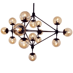 Lampa wisząca ASTRIFERO-15 bursztynowo czarna 110 cm ST-9047-15 Step into design - zdjęcie produktu