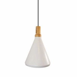 Lampa wisząca NORDIC WOODY biało drewniana 25 cm ST-5097c Step into design - zdjęcie produktu