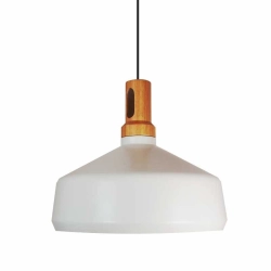 Lampa wisząca NORDIC WOODY biało drewniana 35 cm ST-5097A Step into design - zdjęcie produktu