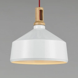 Lampa wisząca NORDIC WOODY biało drewniana 35 cm ST-5097A Step into design - zdjęcie produktu